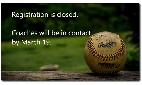 Spring Registration is CLOSED!
