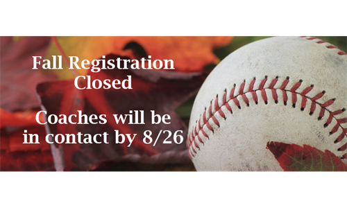 Fall Registration is Closed!